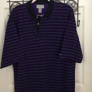 Striped cutter and Buck polo shirt